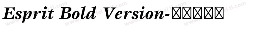Esprit Bold Version字体转换